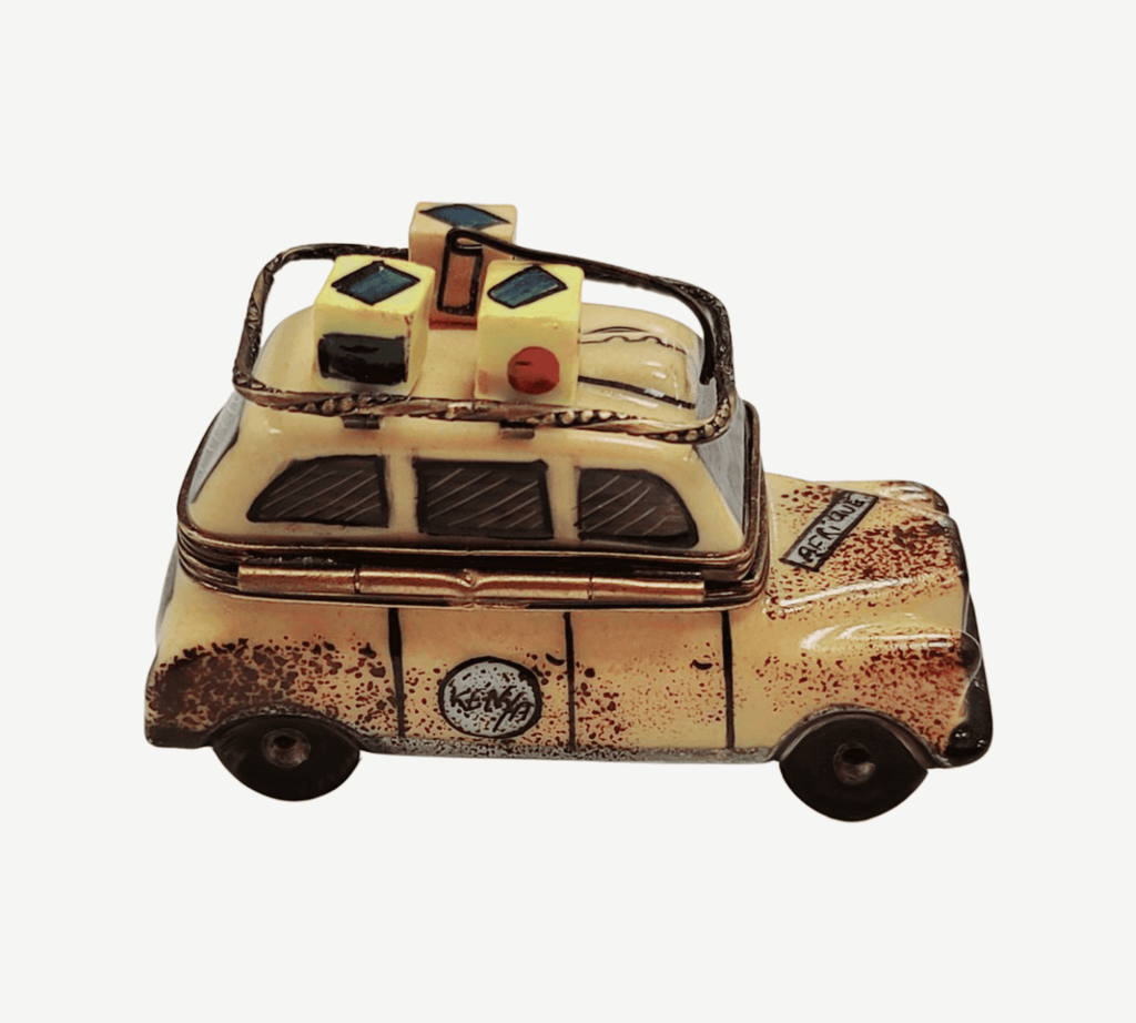 Africa Safari Vehical Car Limoges Box, a hand-painted Limoges porcelain gift