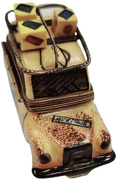 Gift idea for someone who loves France: Africa Safari Vehical Car Limoges box