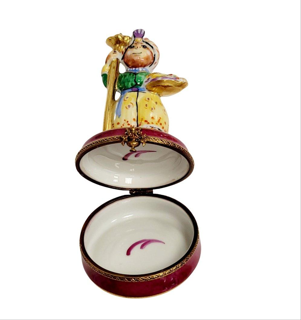 Egyptian Monkey with Snake Limoges Box, view 2