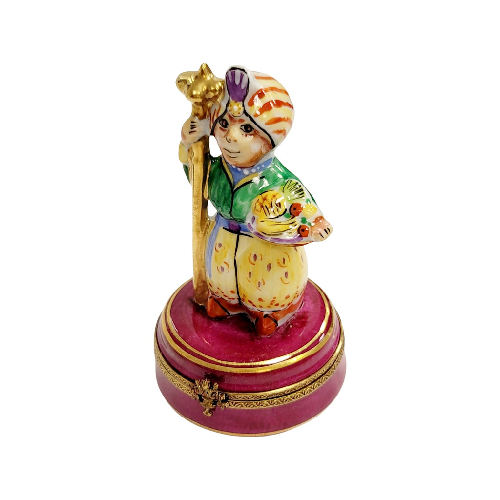 Egyptian Monkey with Snake Limoges Box, view 3