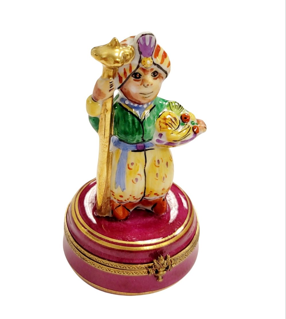 Egyptian Monkey with Snake Limoges Box, a hand-painted Limoges porcelain gift