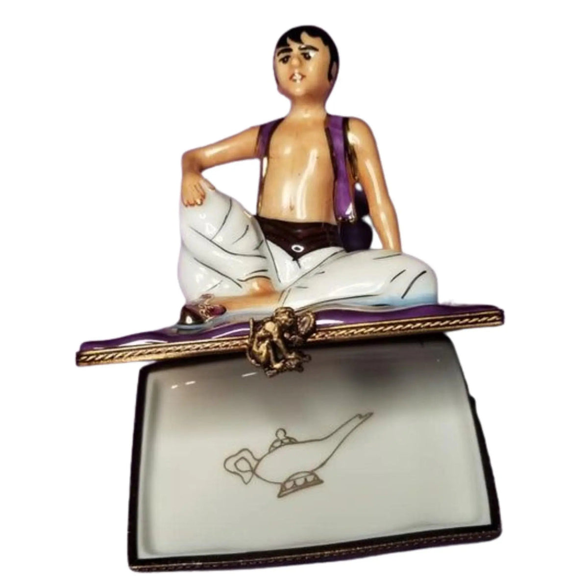 The painter's artistry shows on this Aladdin Magic Carpet Limoges box