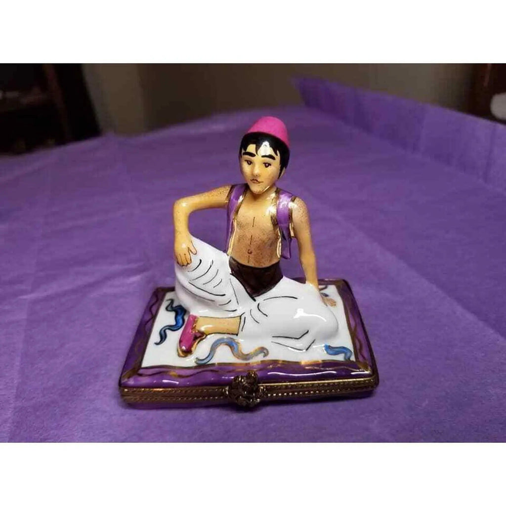 Treasured French collectible: Aladdin Magic Carpet Limoges box, painted by hand