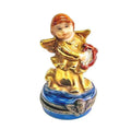 Angel w Harp Porcelain Limoges Porcelain Art Object for Collectors, a hand-painted Limoges porcelain gift