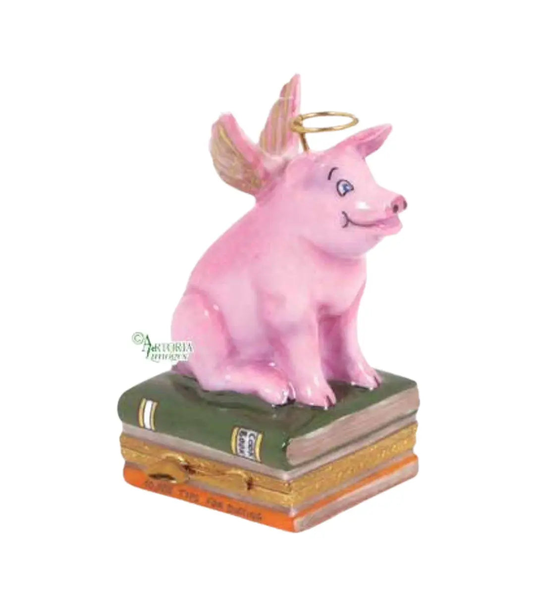 Authentic Angelic Pig Limoges box, hand-painted in France, from Limoges Boutique