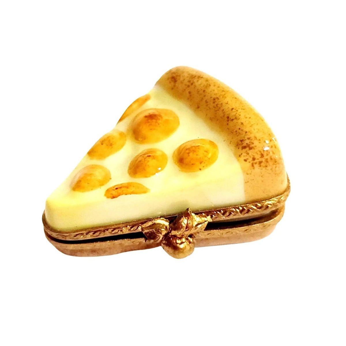 Limoges Boutique presents the Apricot Flan Pie, a genuine Limoges box painted by hand in France
