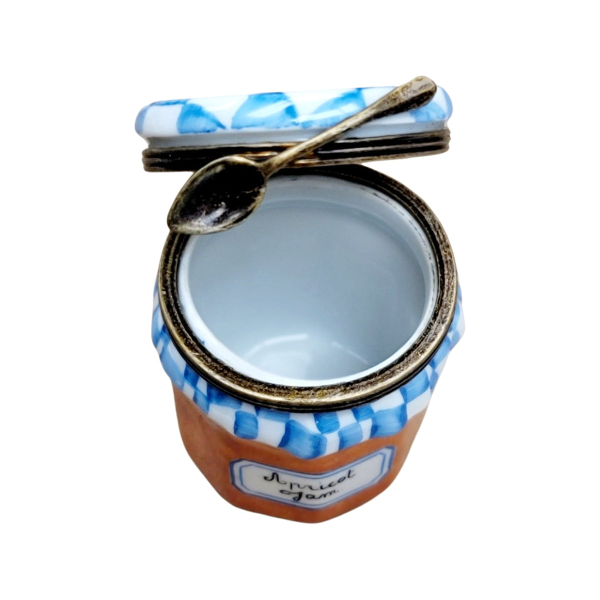 Artisan-painted Apricot Jam Limoges box from France, a cherished collectible