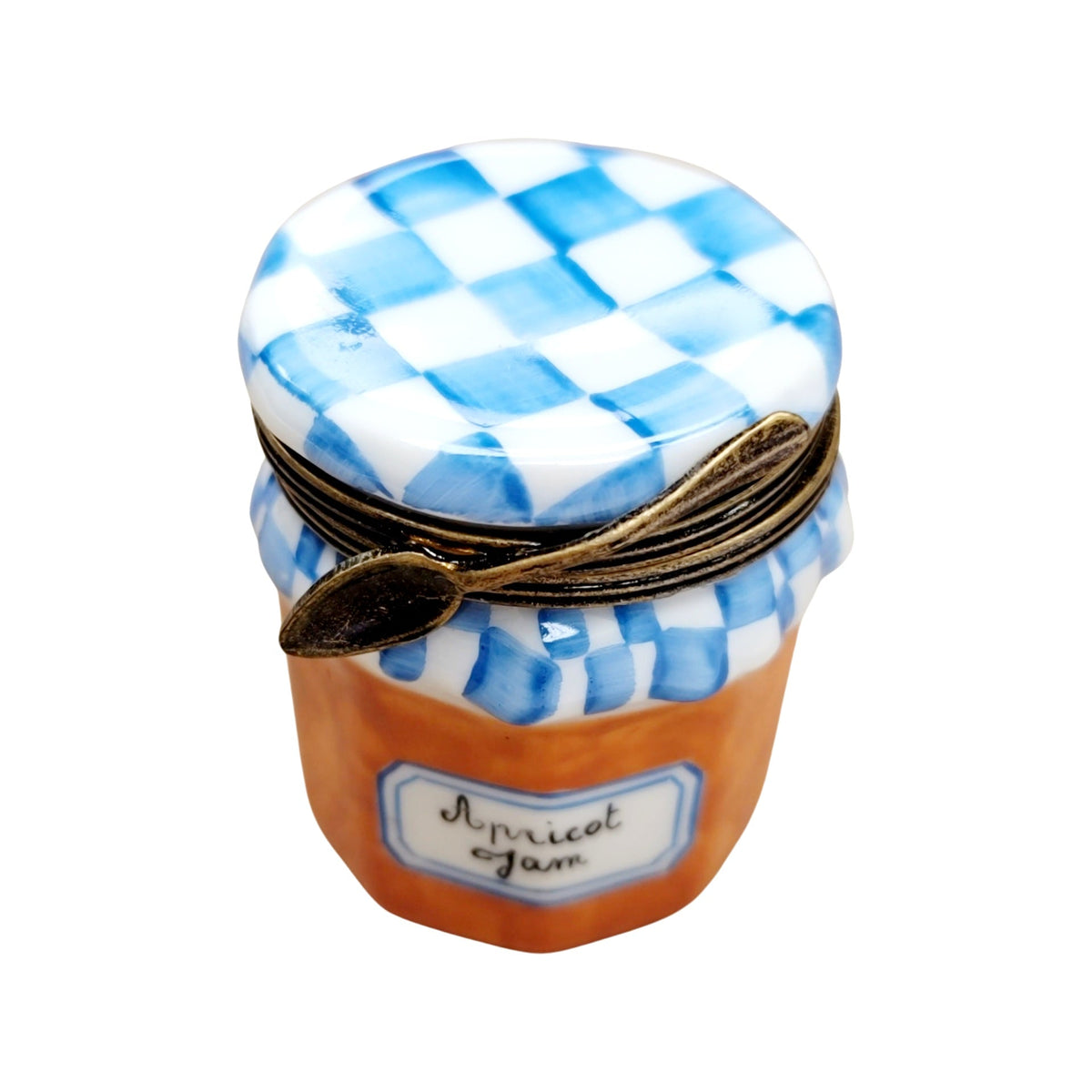 Apricot Jam Porcelain Limoges Porcelain Art Object, a hand-painted Limoges porcelain gift