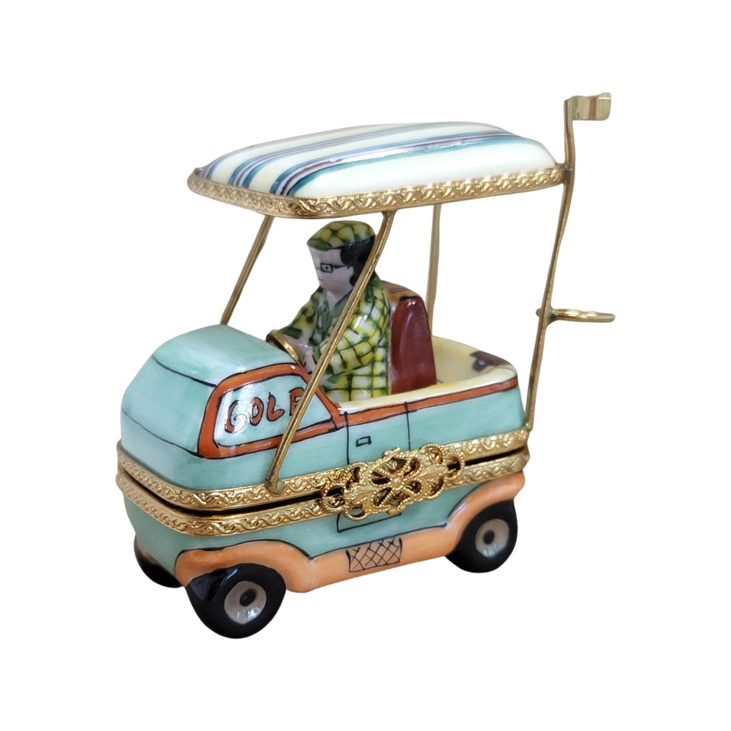 Golfer in Aqua Golf Cart Sports Figurine for Collectors, view 4