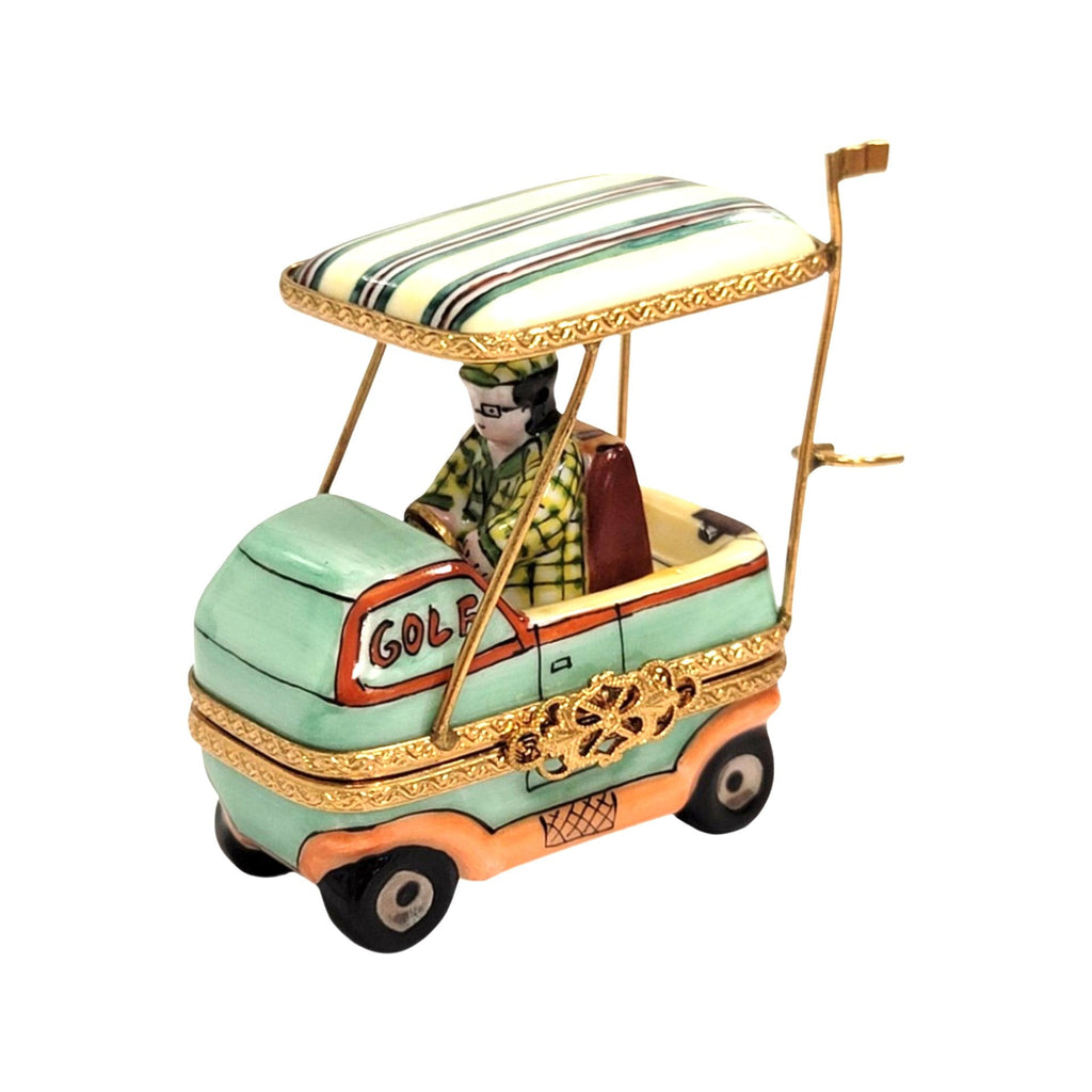 Golfer in Aqua Golf Cart Sports Figurine for Collectors, view 9