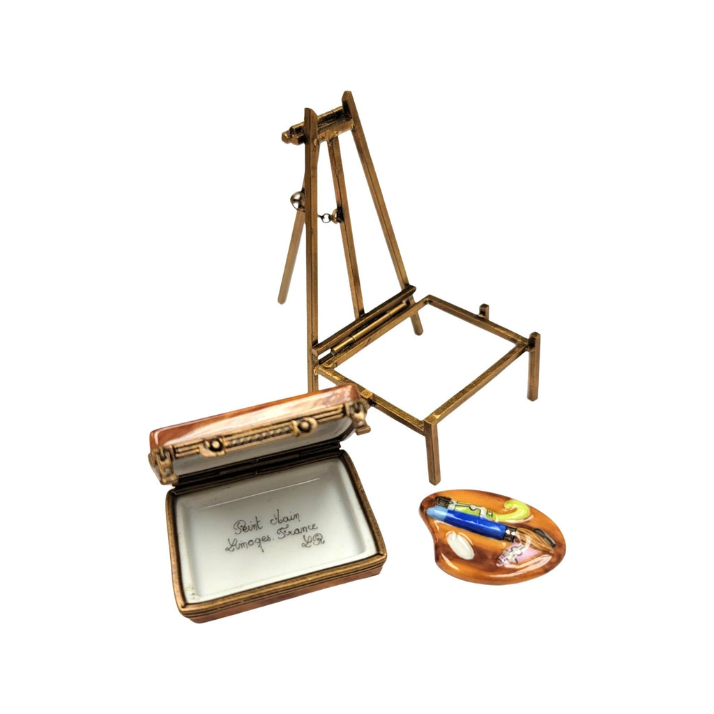 Art Case on Easel Limoges Box Figurine, view 2