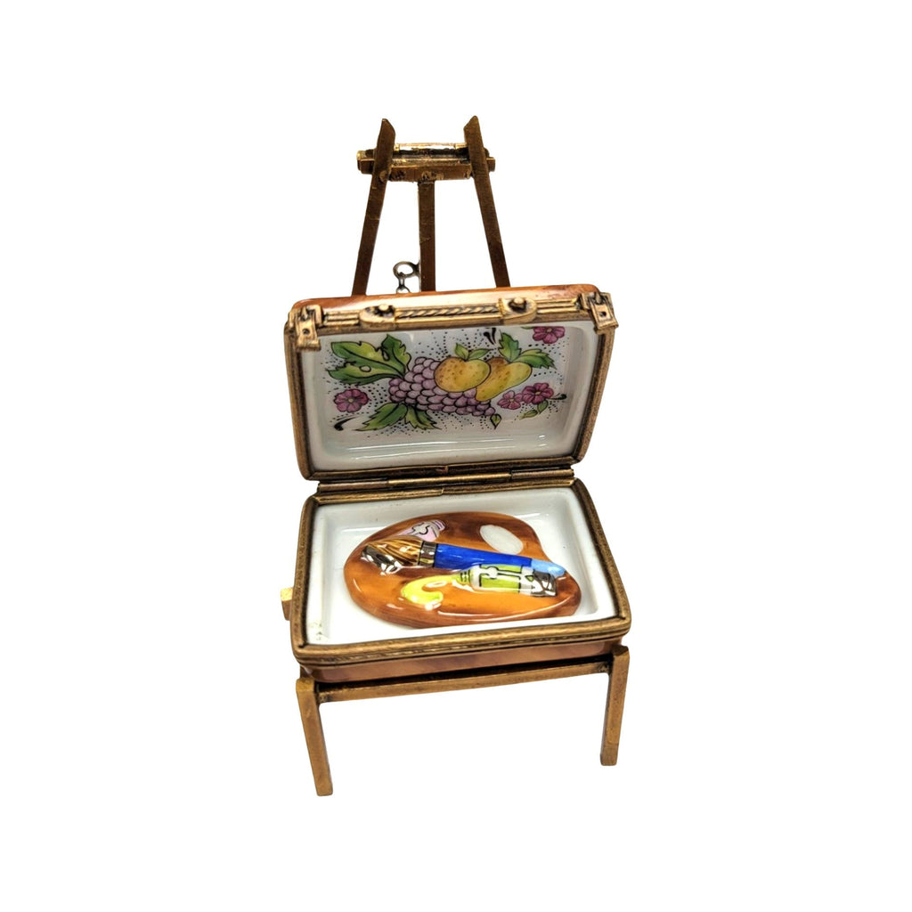 Art Case on Easel Limoges Box Figurine, view 3