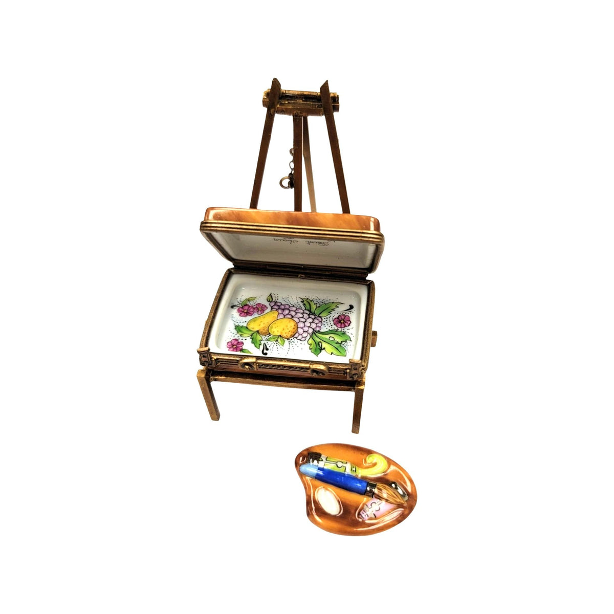 Art Case on Easel Limoges Box Figurine, view 4