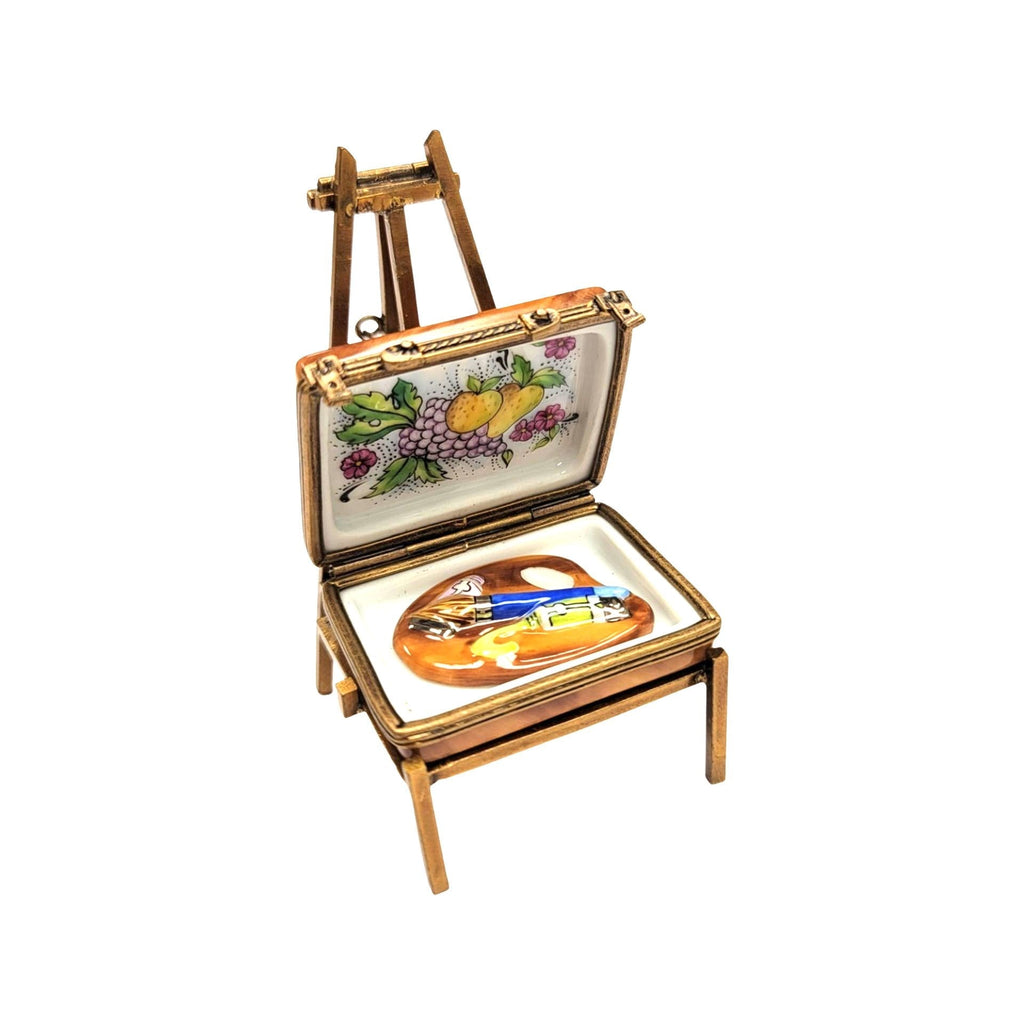 Art Case on Easel Limoges Box Figurine, view 5