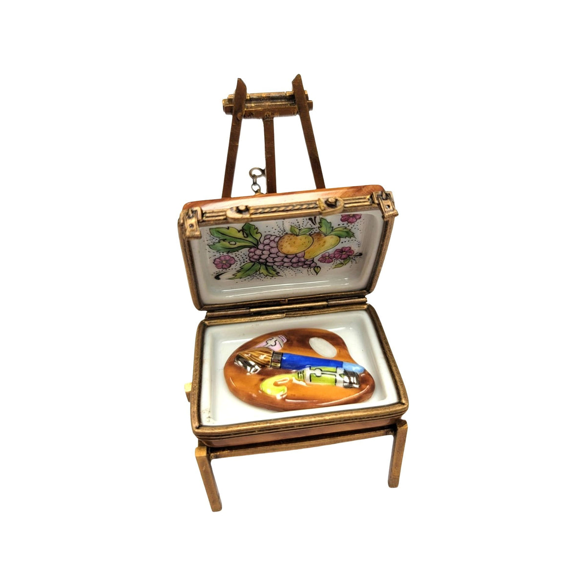 Art Case on Easel Limoges Box Figurine, view 6