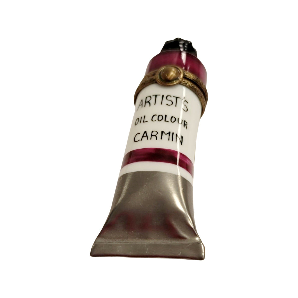 Red Paint Tube Limoges Box Figurine for Art Lovers, view 3