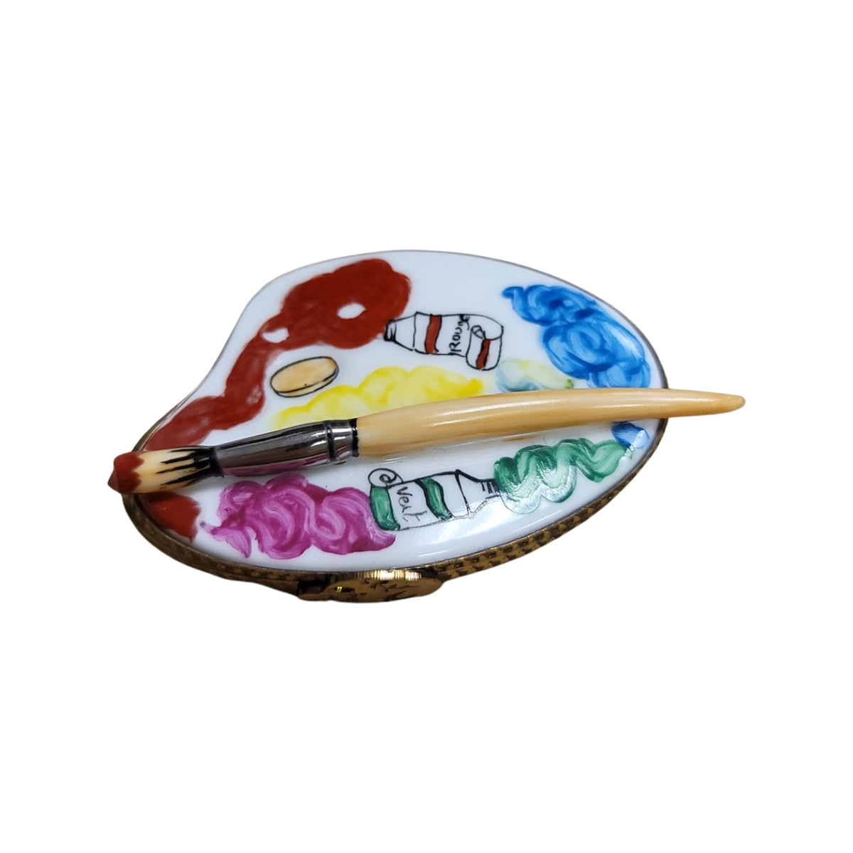 Artist Paint Palette for Art Lovers Gift, a hand-painted Limoges porcelain gift