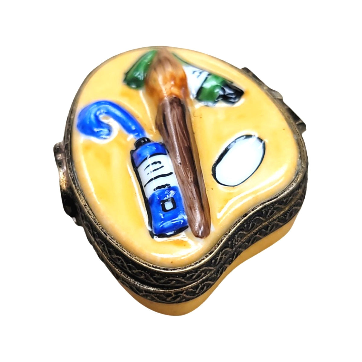 Small Art Pallette Limoges Box Figurine, view 2