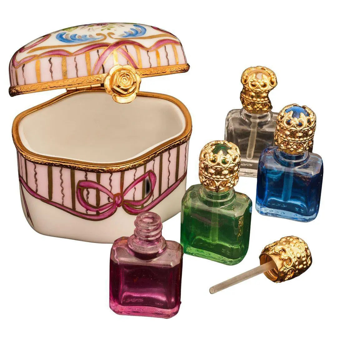 Odd Shape 4 Perfume Bottles by Artoria, an authentic French Limoges box from Limoges Boutique