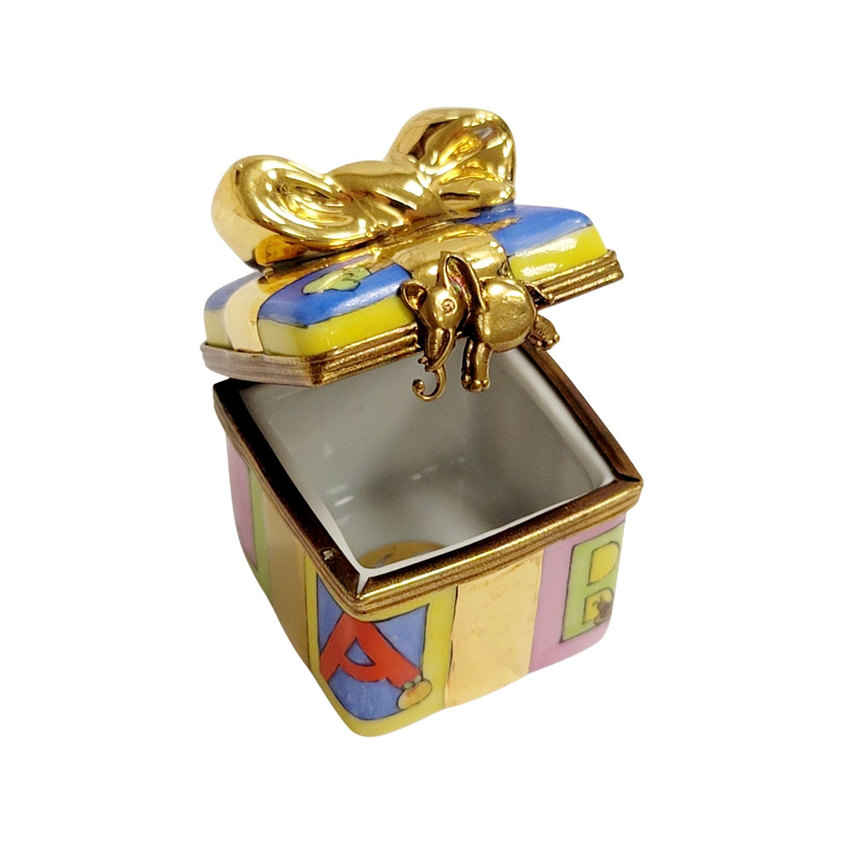 Gift idea for someone who loves France: Baby Block Present Limoges box