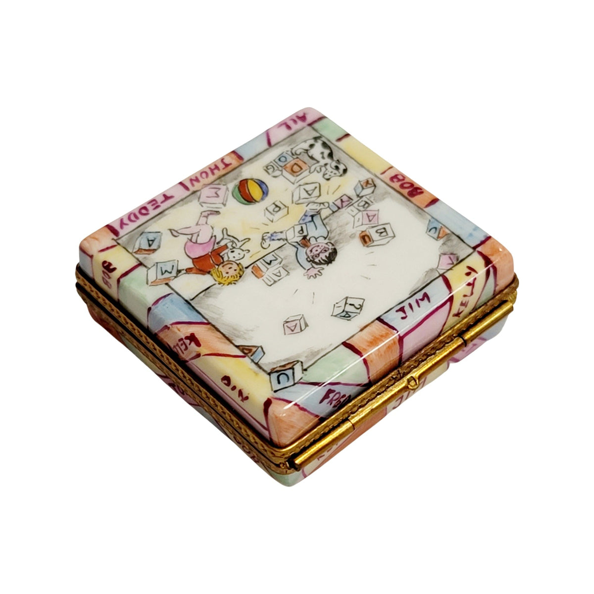 Baby Blocks Baby Limoges box, an heirloom-quality piece for collectors