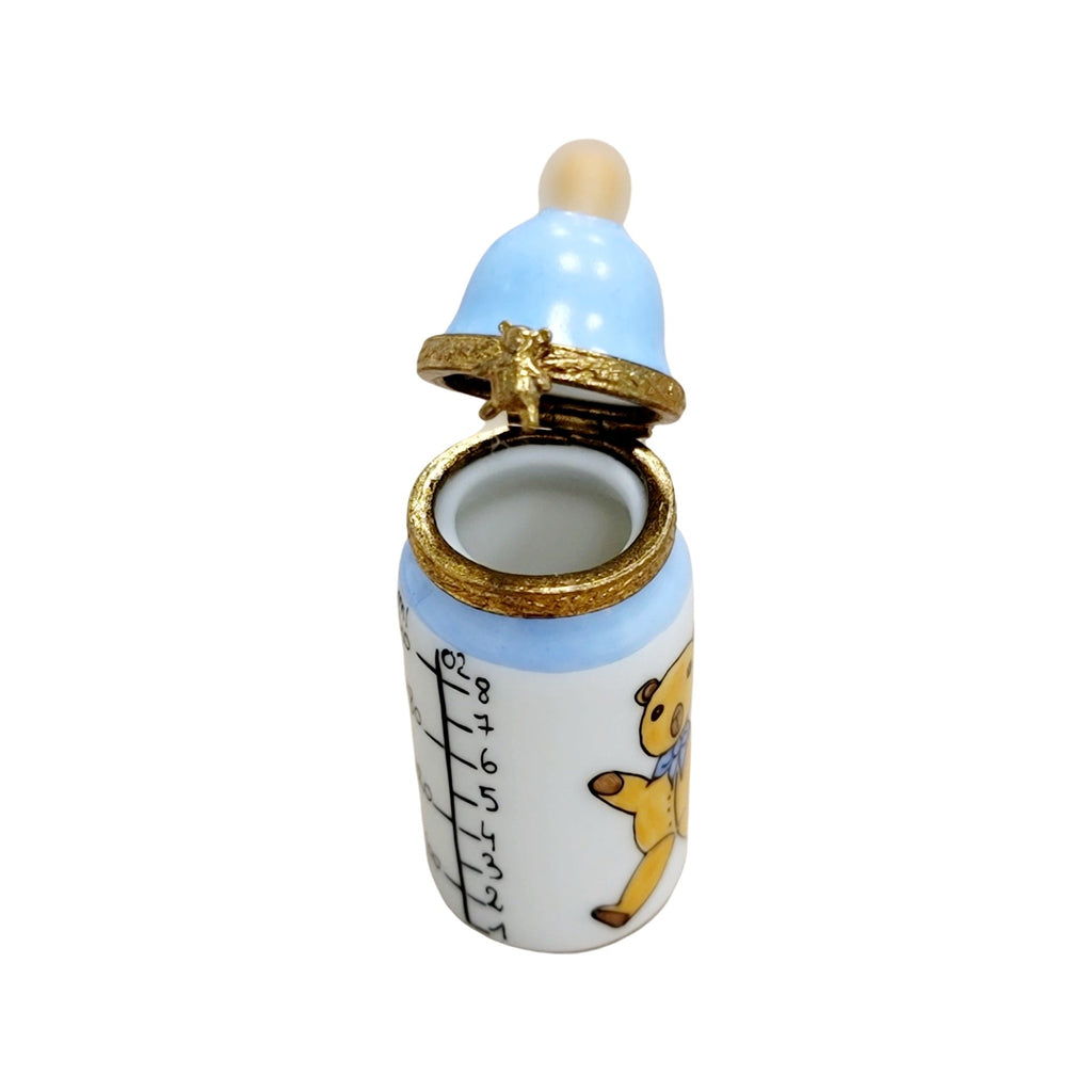 Blue Baby Bottle Limoges Box for New Parents, view 2