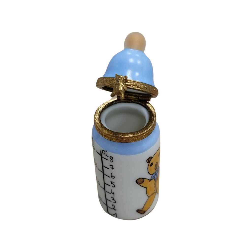 Blue Baby Bottle Limoges Box for New Parents, view 4