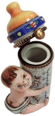 Baby Bottle for Parents Limoges box, an heirloom-quality piece for collectors