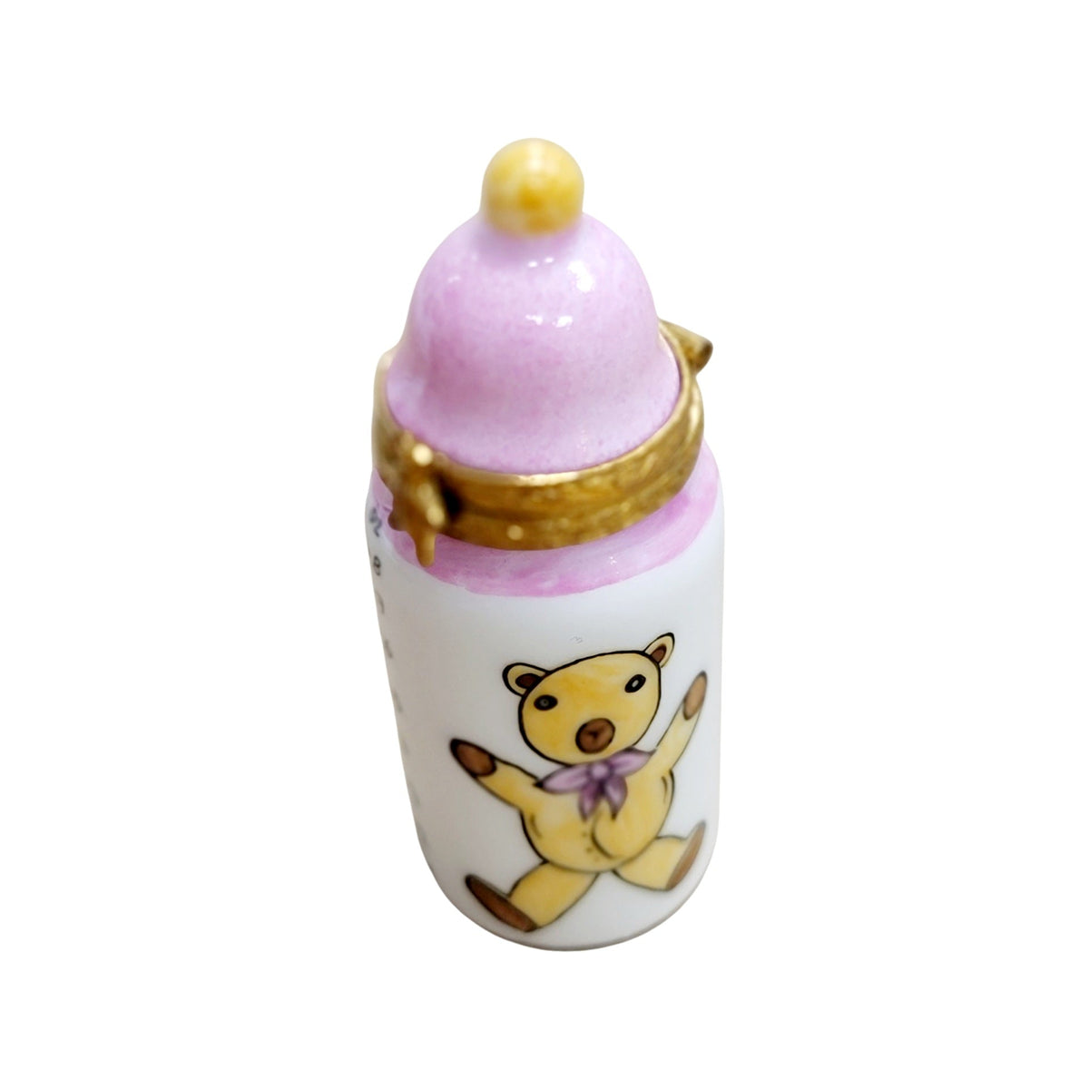 Baby Bottle Pink Figurine Limoges Box, view 3