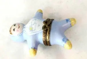 Baby Boy Very Newborn Limoges box painted by hand in Limoges, France, a gift to treasure