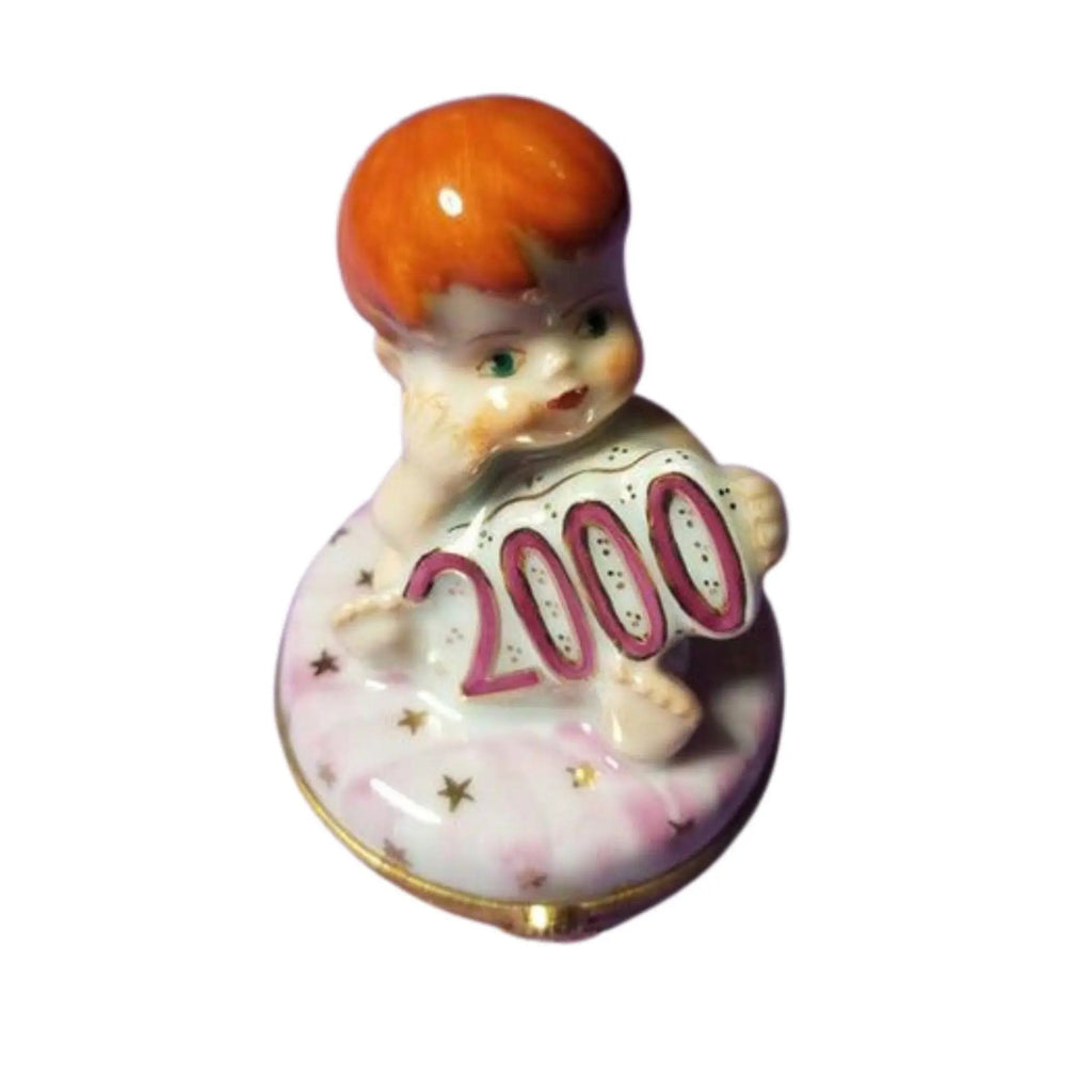 Year 2000 Baby Girl Limoges Box Figurine, view 4