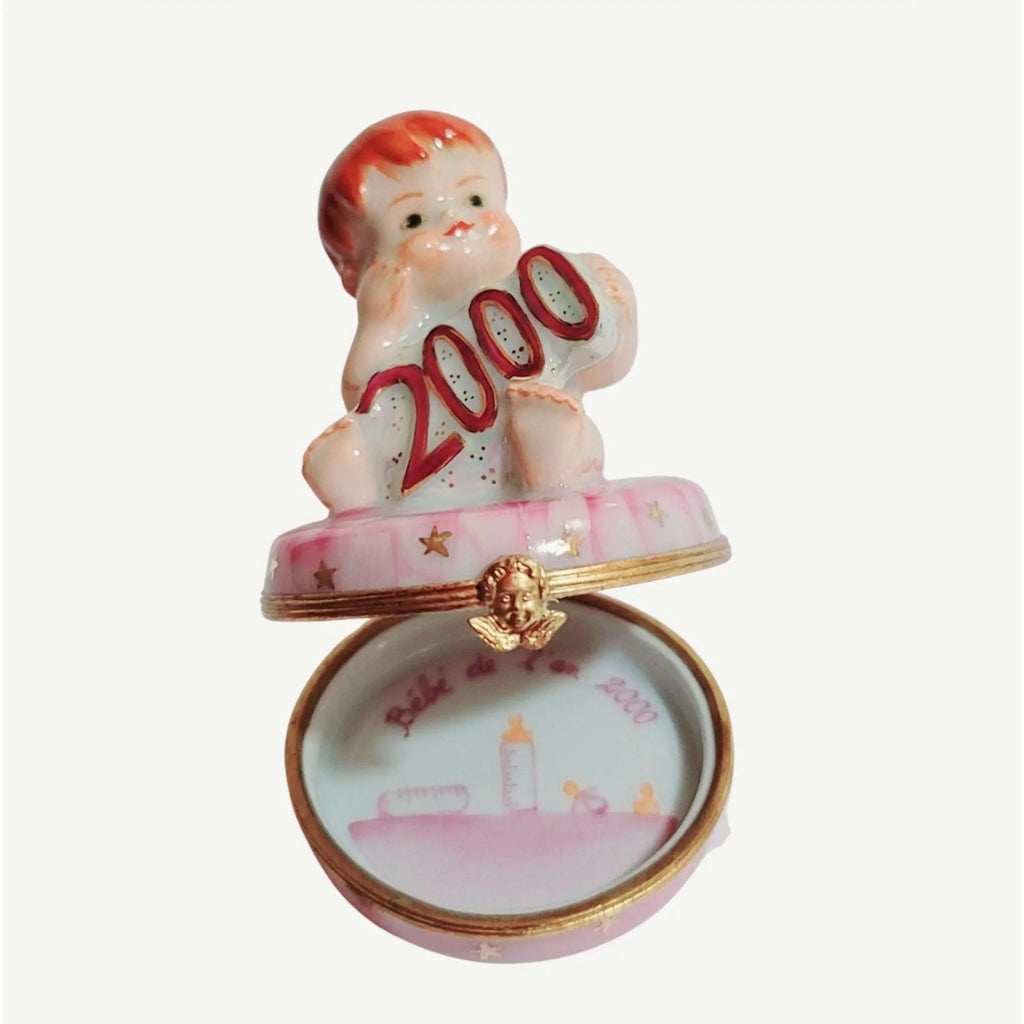 Year 2000 Baby Girl Limoges Box Figurine, view 6