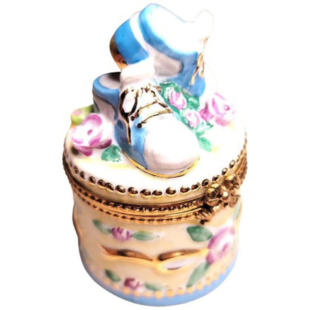 Baby Shoes No 1 of 750 Limoges Box Figurine Keepsake, view 3
