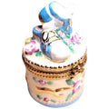 Baby Shoes No 1 of 750 Limoges Box Figurine Keepsake, view 3