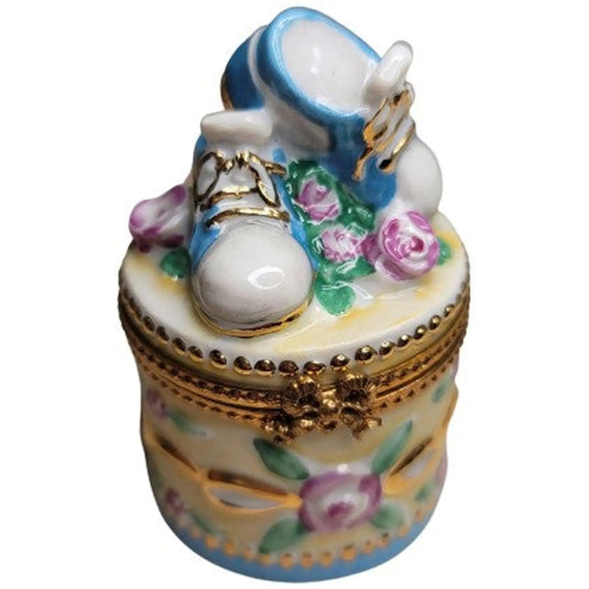 Baby Shoes No 1 of 750 Limoges Box Figurine Keepsake, view 6