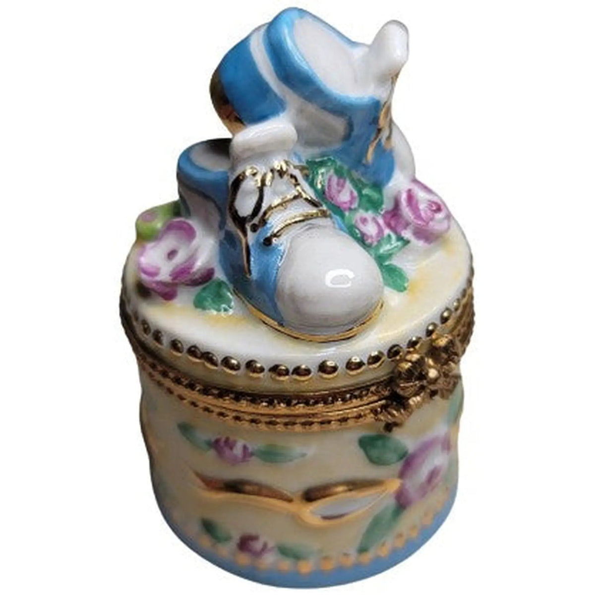 Baby Shoes No 1 of 750 Limoges Box Figurine Keepsake, view 7