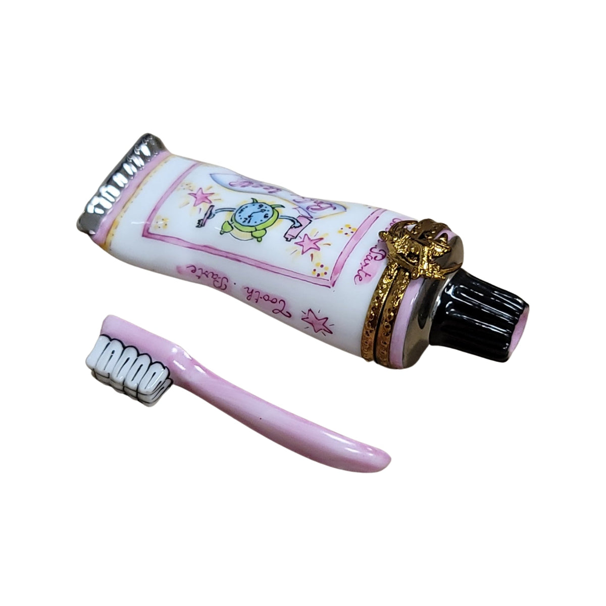Baby Toothpaste Pink Limoges box, an heirloom-quality piece for collectors