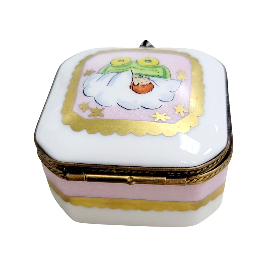 Baby in Pram Square Limoges Porcelain Box, view 9