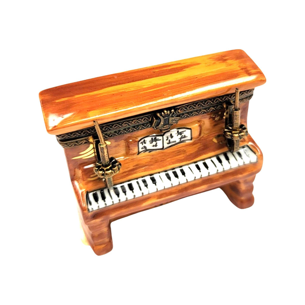 Piano Ballerina Candles Limoges Box Figurine Keepsake, a hand-painted Limoges porcelain gift