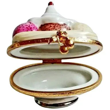 Hand-painted Banana Split Limoges box, French artistry for lovers of fine art