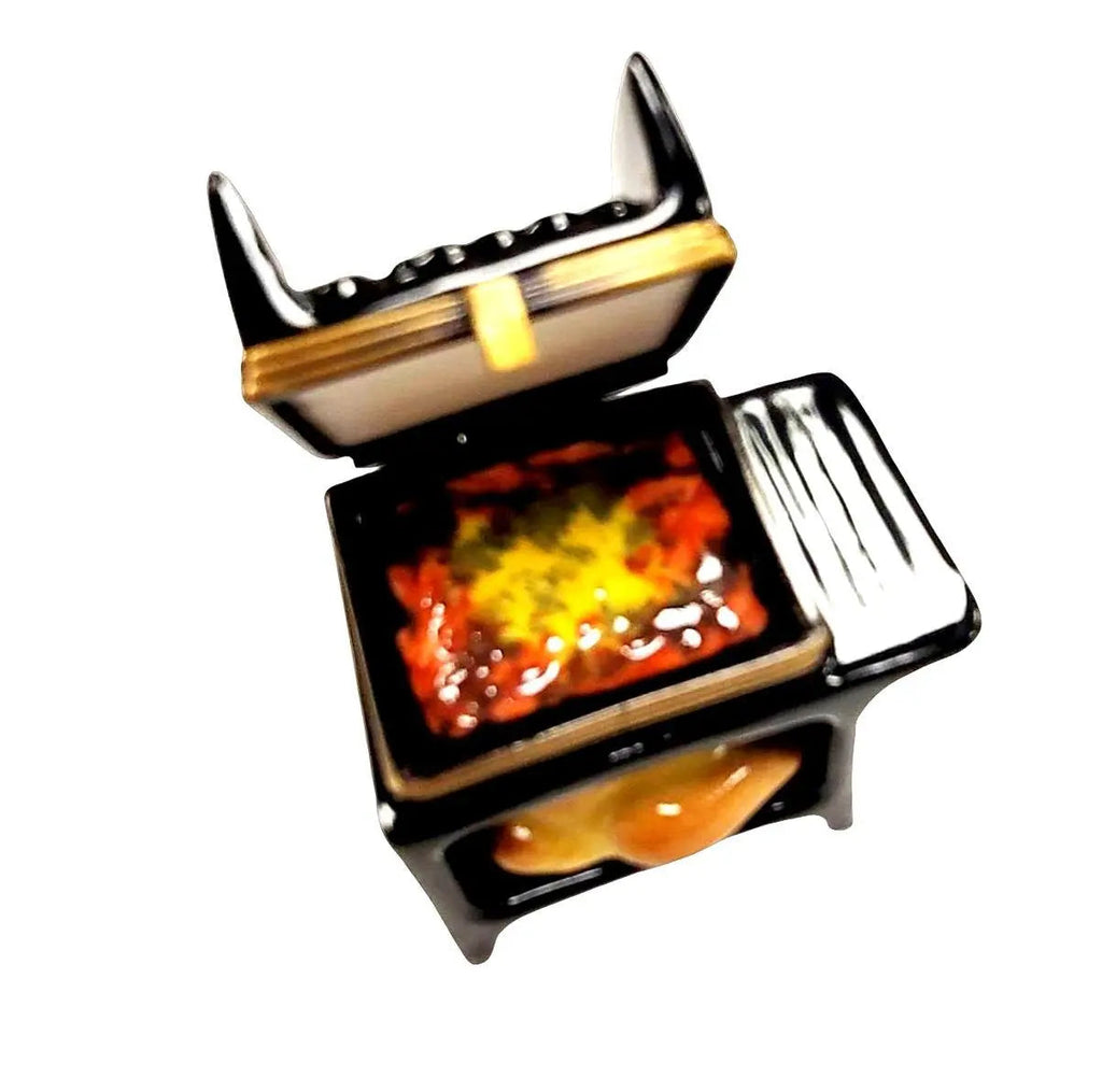 Barbecue Pitt Limoges Box Figurine, a hand-painted Limoges porcelain gift