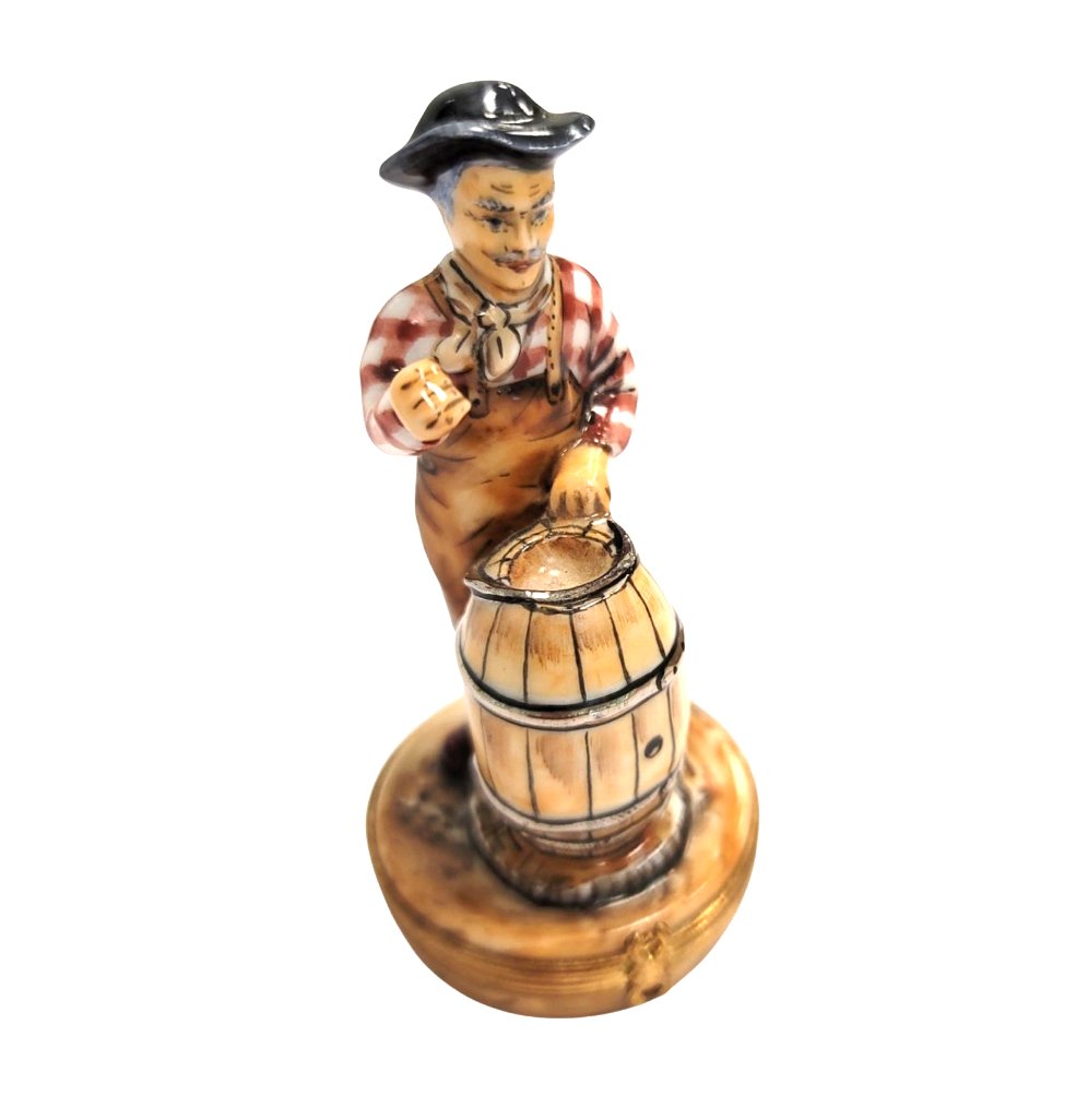 Barrel Maker Limoges Box for Collectors, a hand-painted Limoges porcelain gift