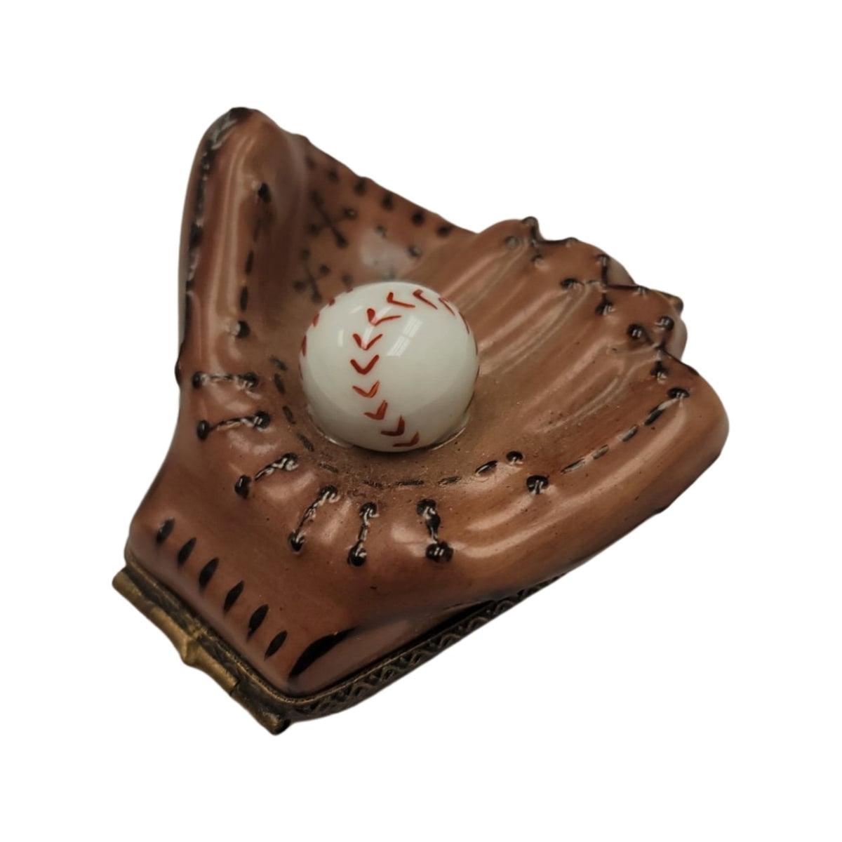 Baseball Glove w Ball Limoges Box, view 3
