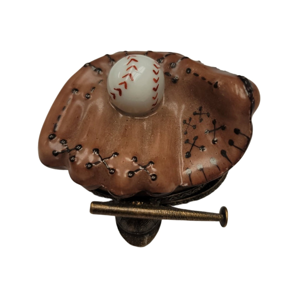 Baseball Glove w Ball Limoges Box, view 4