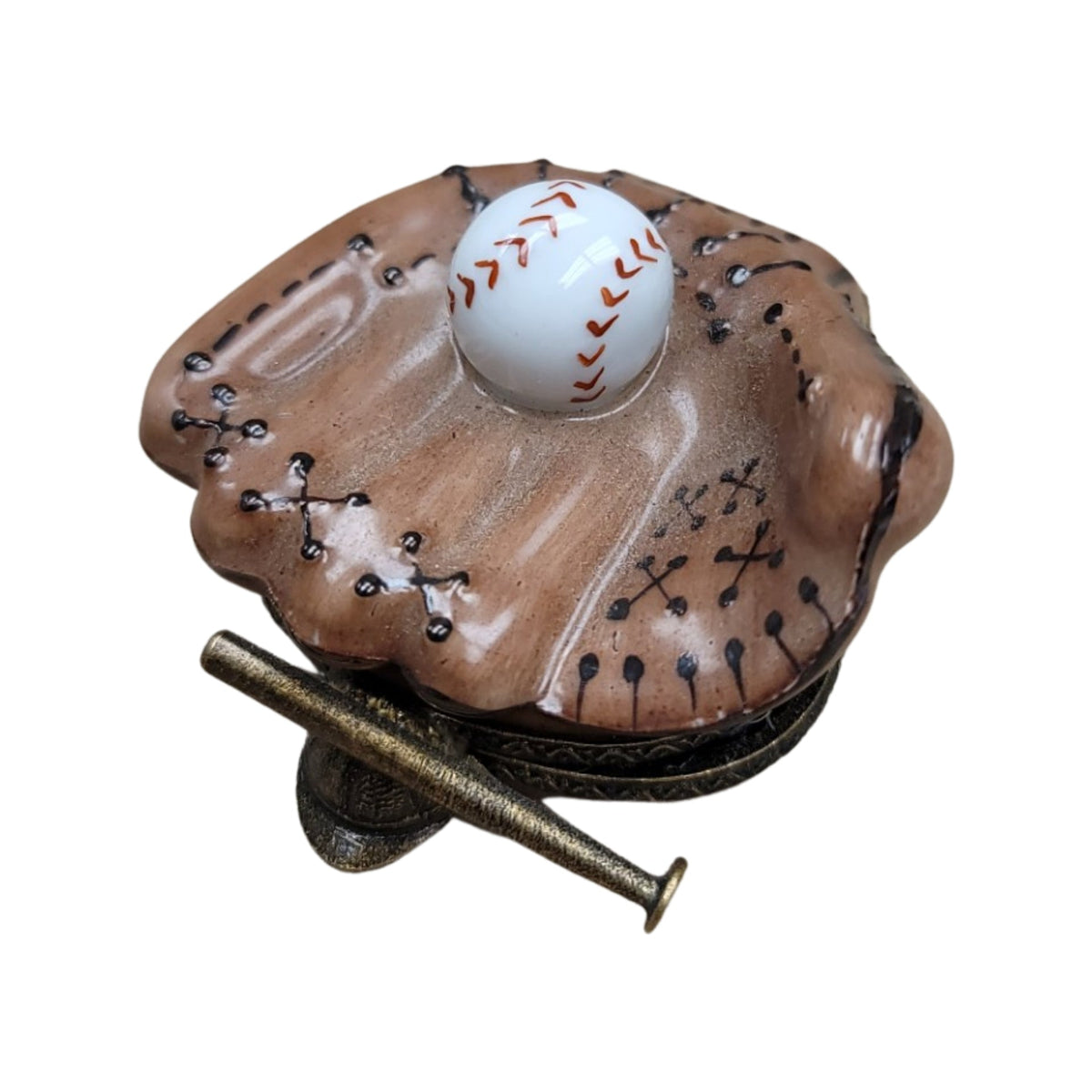 Baseball Glove w Ball Limoges Box, view 6