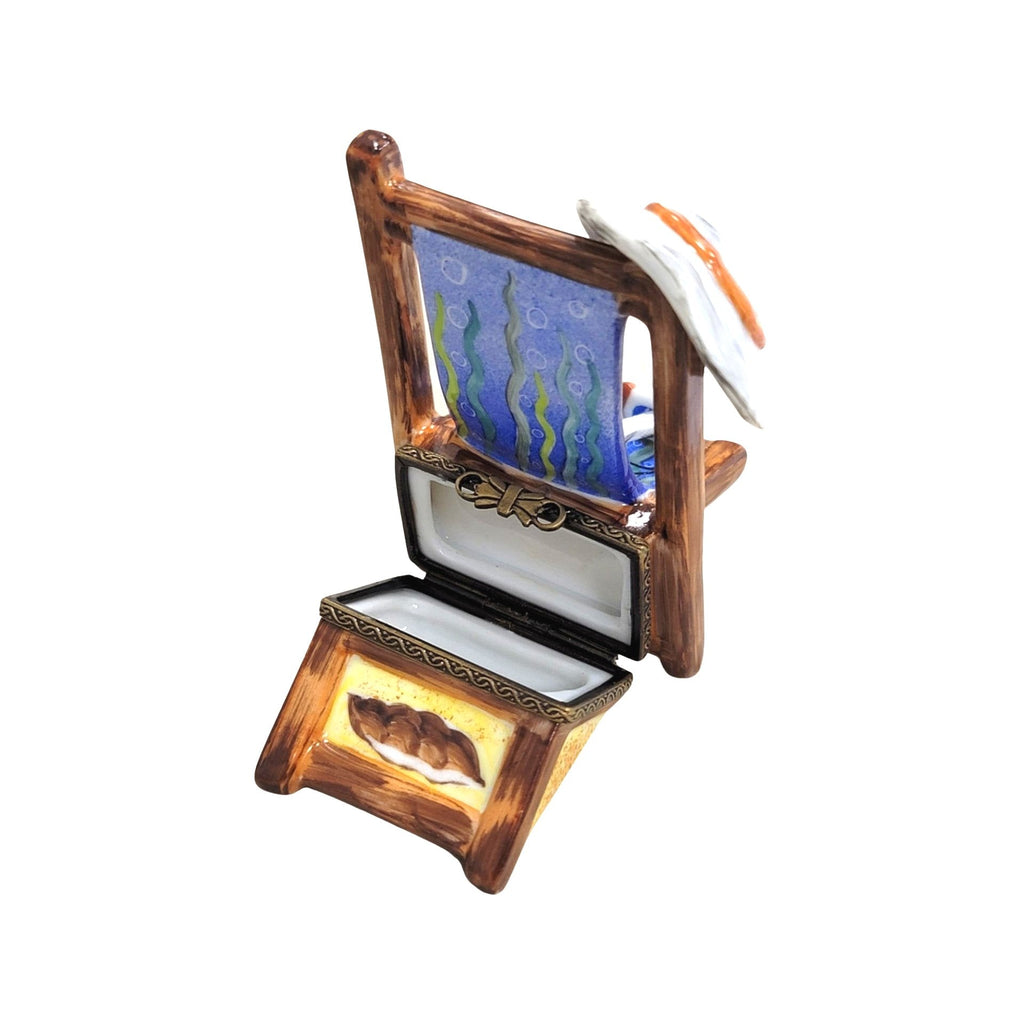 Beach Chair Seahorse Limoges Box Figurine Limoges, view 2