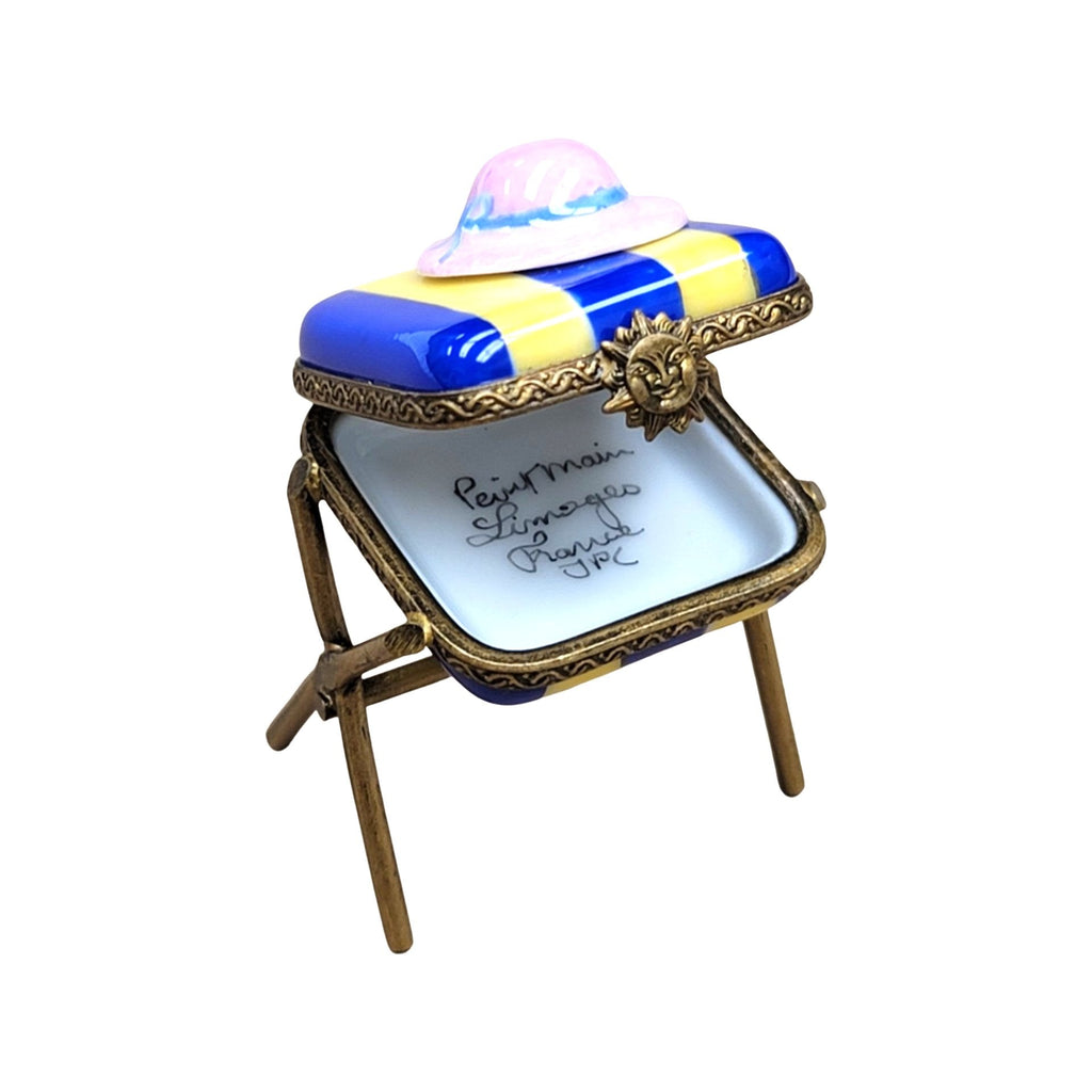 Seat Bench Beach Hat Limoges Figurine, view 2