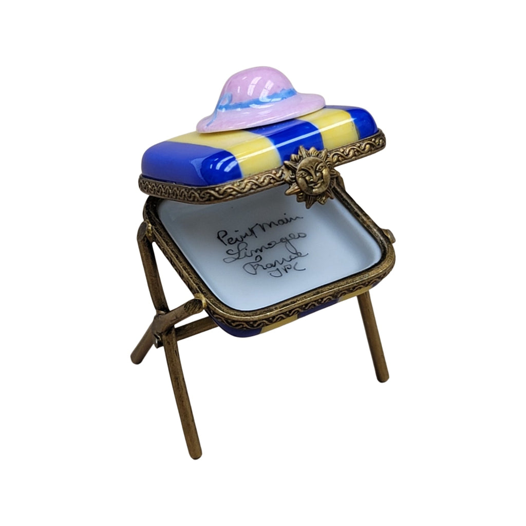 Seat Bench Beach Hat Limoges Figurine, view 5