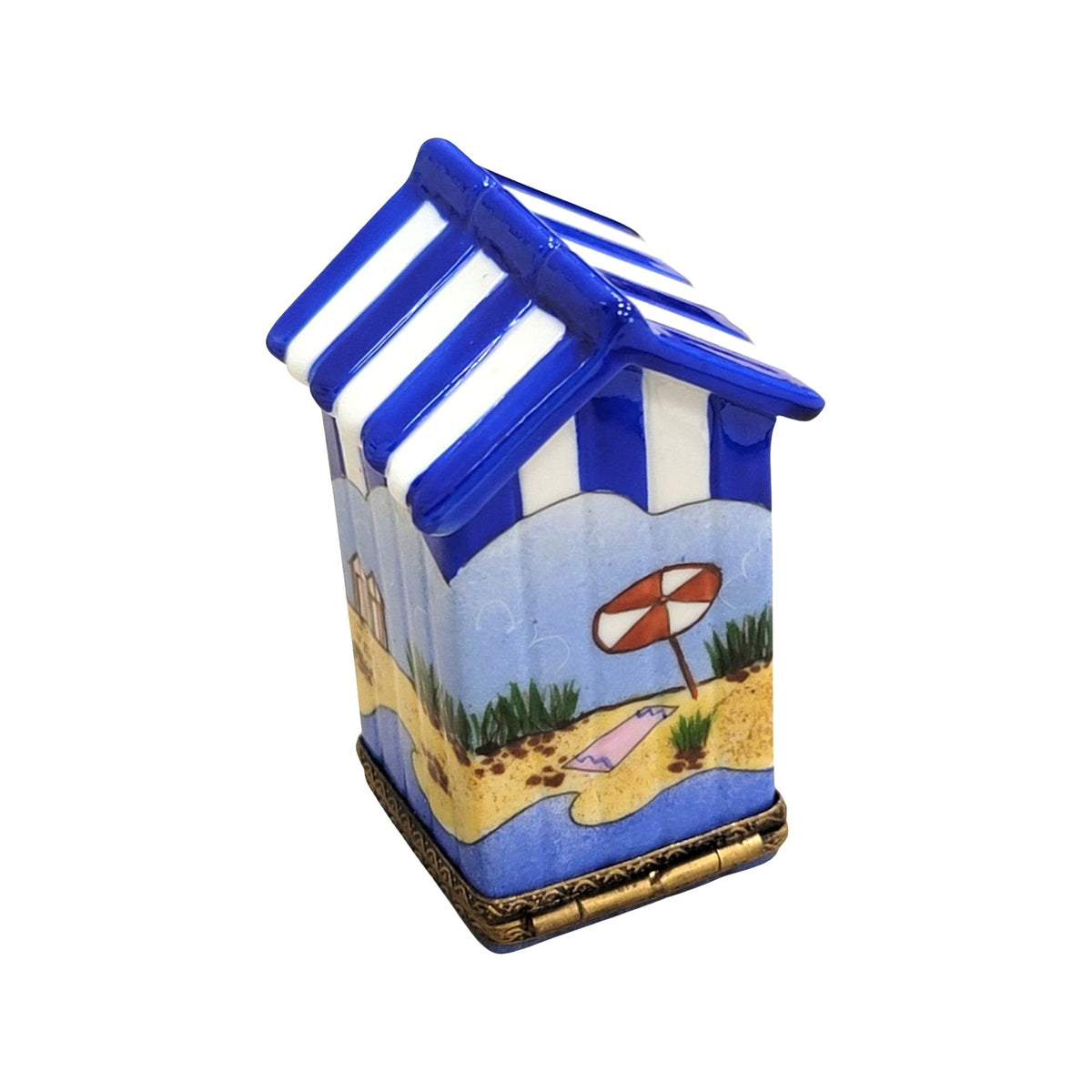 Beach Changing Hut Limoges Box Figurine, view 5