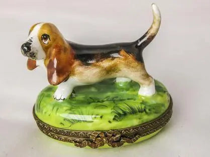 Beagle Dog Porcelain Limoges Porcelain Art Object, view 2